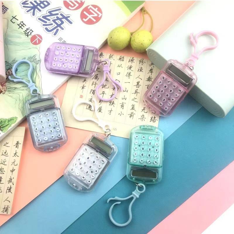 Home Office Budget - ∘Mini Transparent Flip Calculator Portable Compact