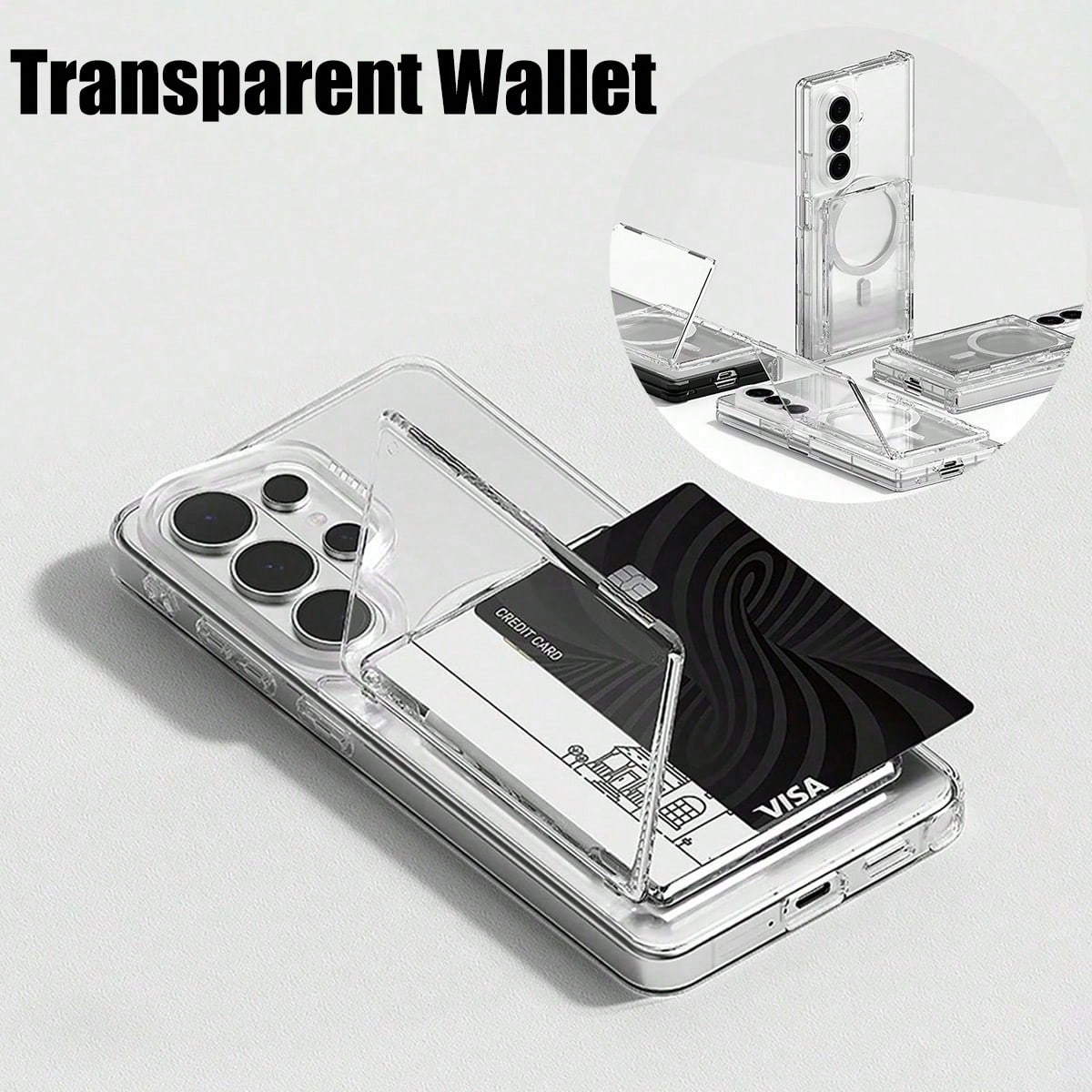 Document Holder Stand - 1Pc Magsafe Transparent Wallet Card Holder