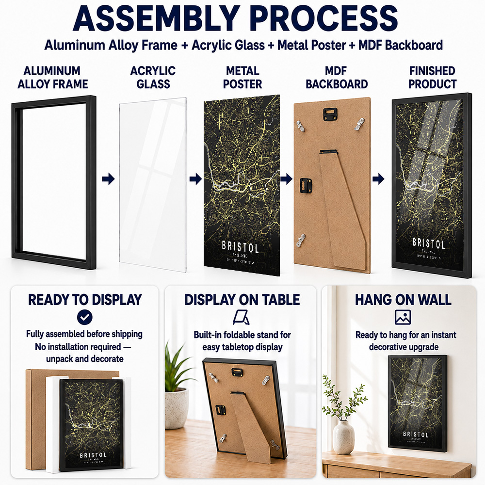 Bristol England Framed Aluminu - Home Office England recension och pris