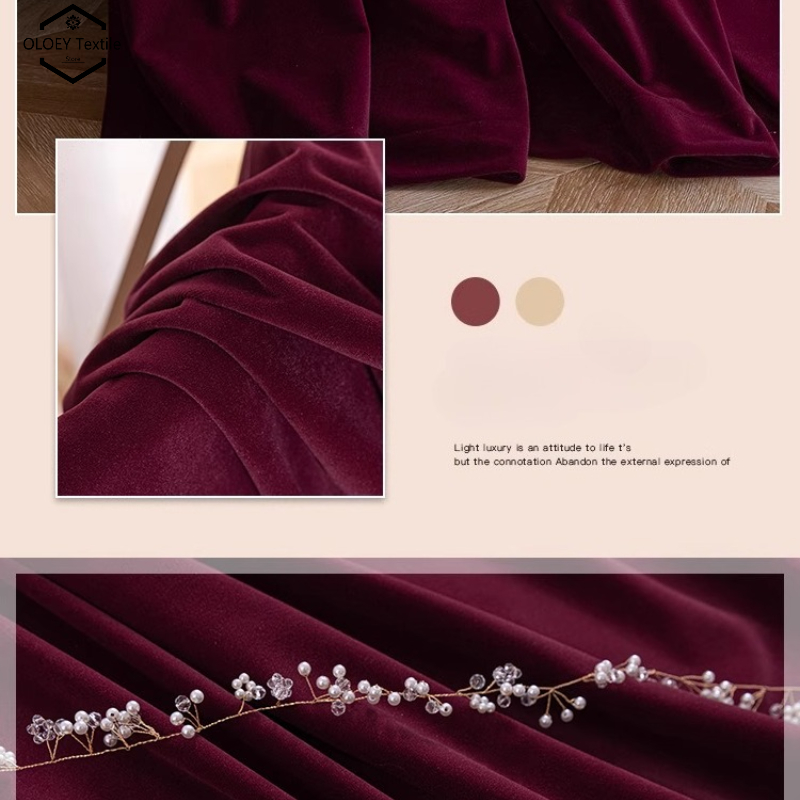 Luxury Wine Red Velvet Curtain - Home Office Buy recension och pris