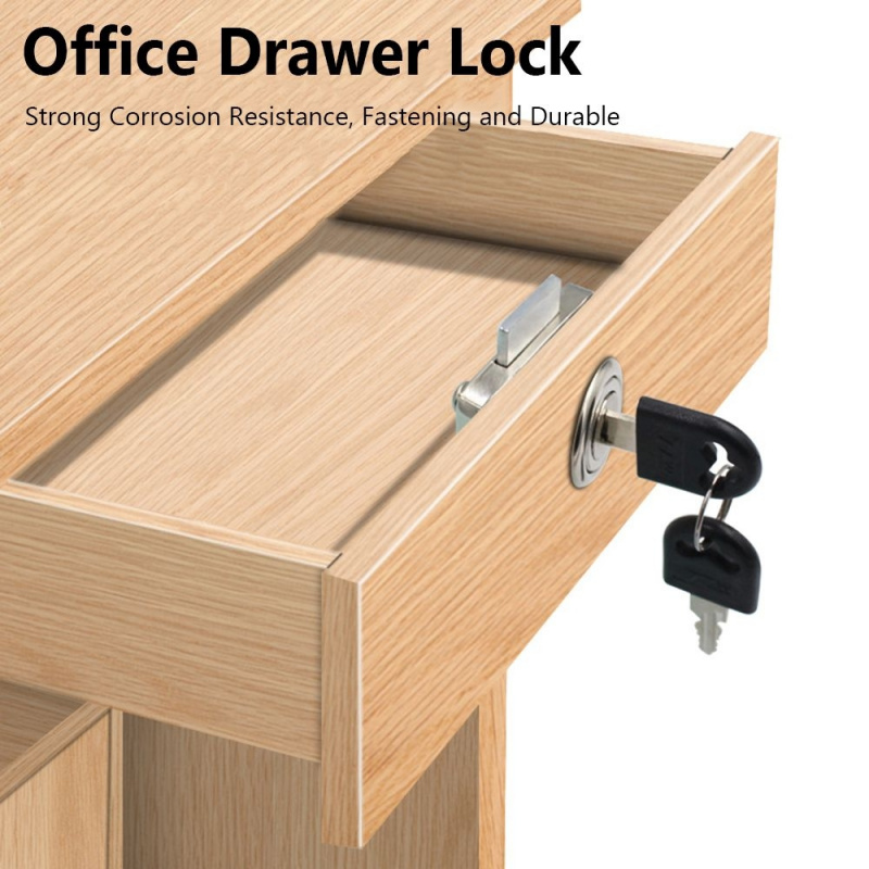 Sleek Zinc Alloy Security Lock - Home Office Desk With Drawers recension och pris