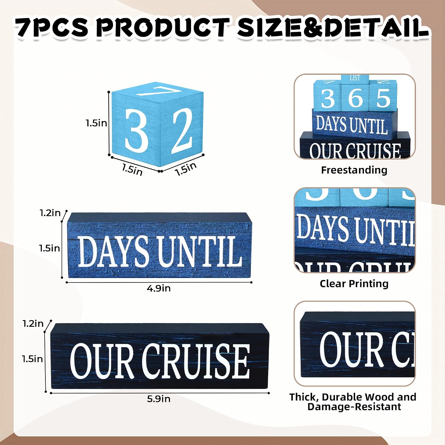 7 Pcs 365 Days Cruise Countdow - Home Office 365 recension och pris