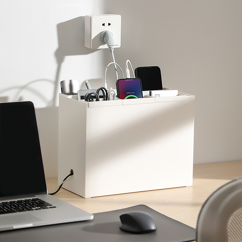 Data Cable Storage Box Wire Or - Home Office Desk With Drawers recension och pris