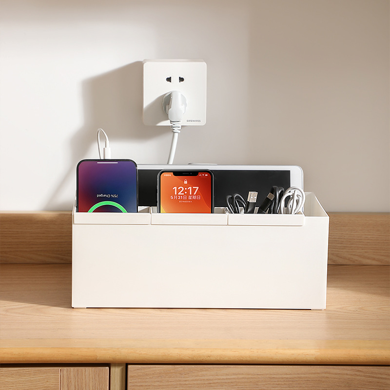 Data Cable Storage Box Wire Or - Home Office Desk With Drawers recension och pris