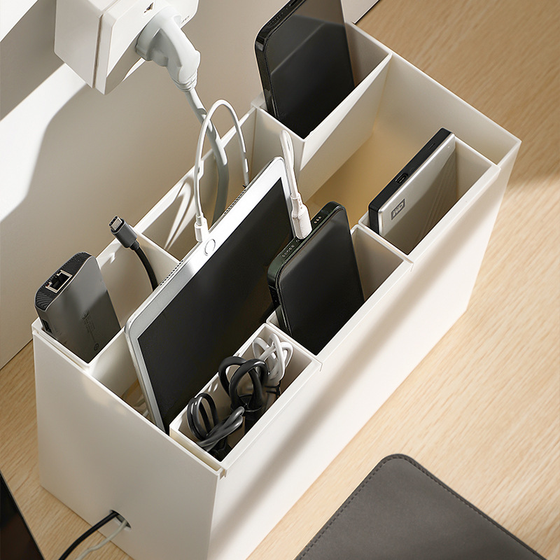 Data Cable Storage Box Wire Or - Home Office Desk With Drawers recension och pris