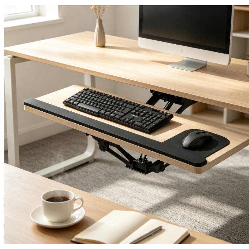 Keyboard Tray Under Desk Slidi - Home Office Desk With Drawers recension och pris
