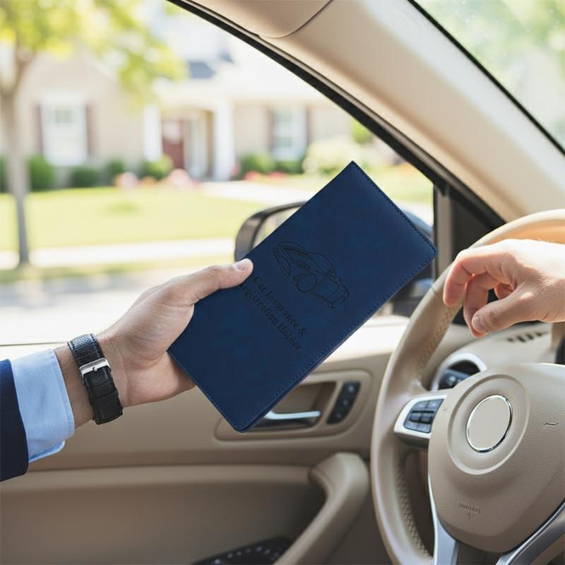 Car Registration And Insurance - Document Holder Stand recension och pris