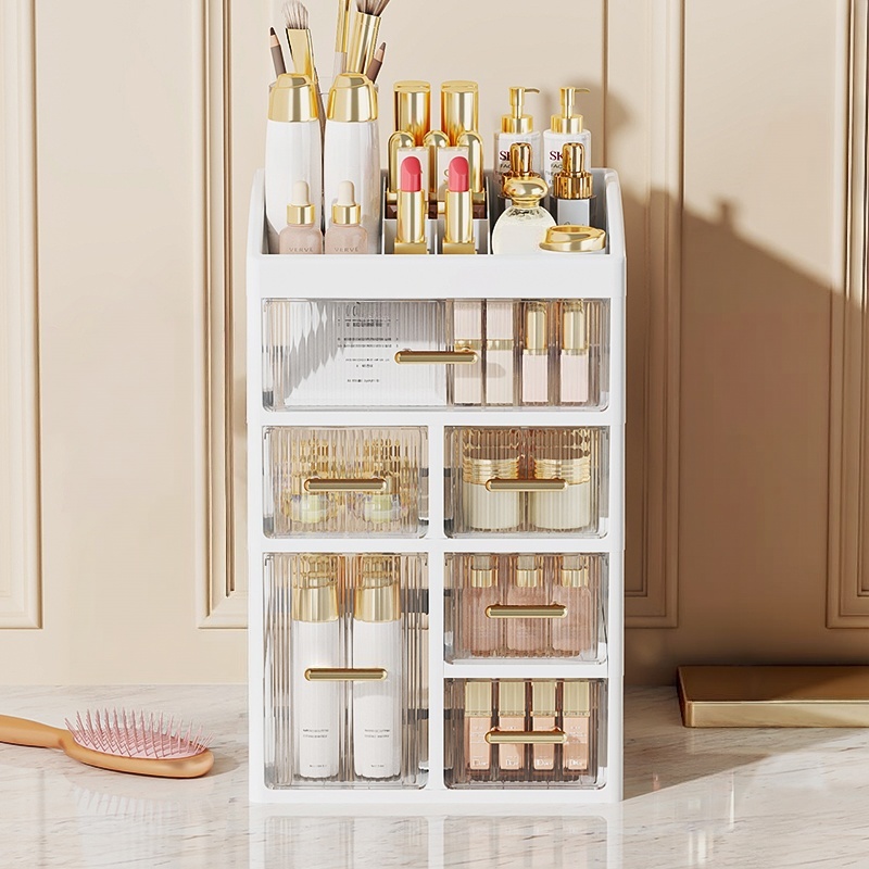 Desktop cosmetic storage box - - Home Office Desk With Drawers recension och pris