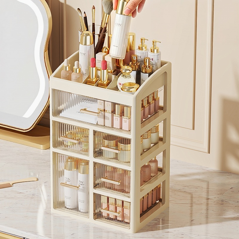 Desktop cosmetic storage box - - Home Office Desk With Drawers recension och pris