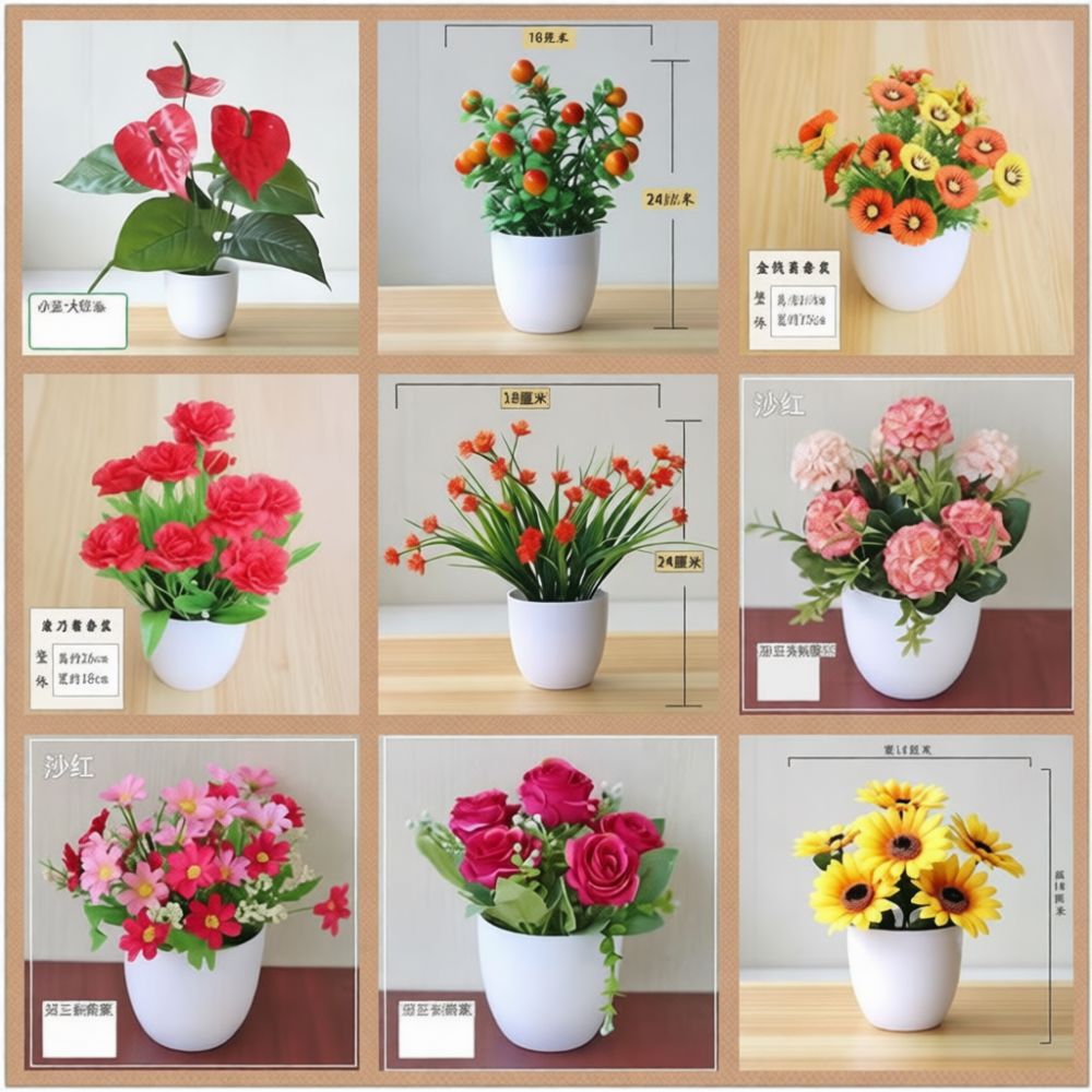 Mini Artificial Plants In Pot  - Home Office Budget recension och pris