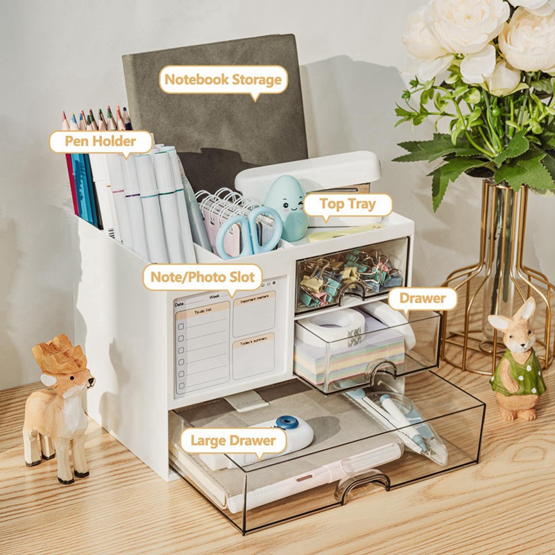 Desk Organizer with 3 Drawer,M - Pen Holder Organizer recension och pris