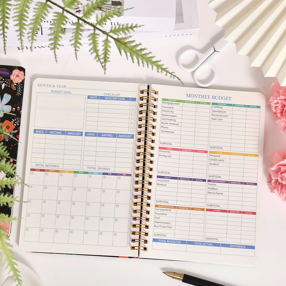 50 Sheets Retro Flower Undated - Home Office Budget recension och pris