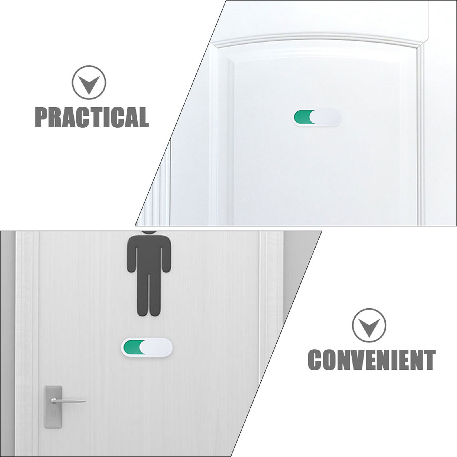 2Pcs Pmma Toilet Door Privacy  - Home Office Vacantes recension och pris