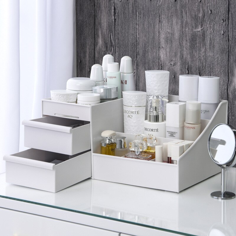 Plastic Desktop Cosmetic Stora - Home Office Desk With Drawers recension och pris