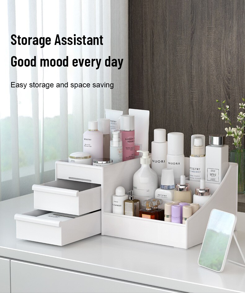Plastic Desktop Cosmetic Stora - Home Office Desk With Drawers recension och pris