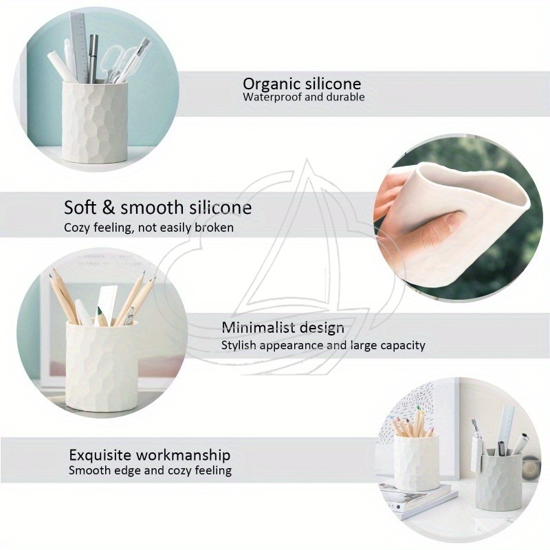 White Silicone Pen Holder Desk - Pen Holder Organizer recension och pris